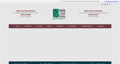 Desktop Screenshot of ankleandfootnorthwest.com