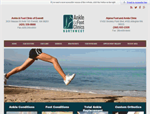 Tablet Screenshot of ankleandfootnorthwest.com